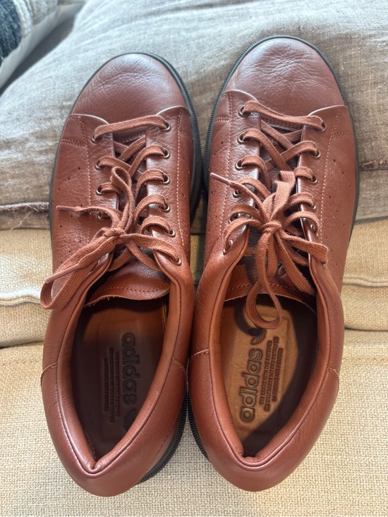 adidas Other - adidas Men’s Brown Leather Low-Top Sneakers